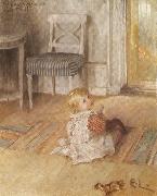 Carl Larsson Pontus on the Floor oil painting reproduction